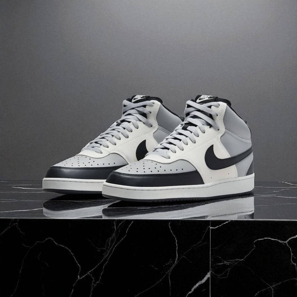 Retro Nike Court Vision Mid Next Nature Light Smoke Grey/Sail/Black Size 10M New